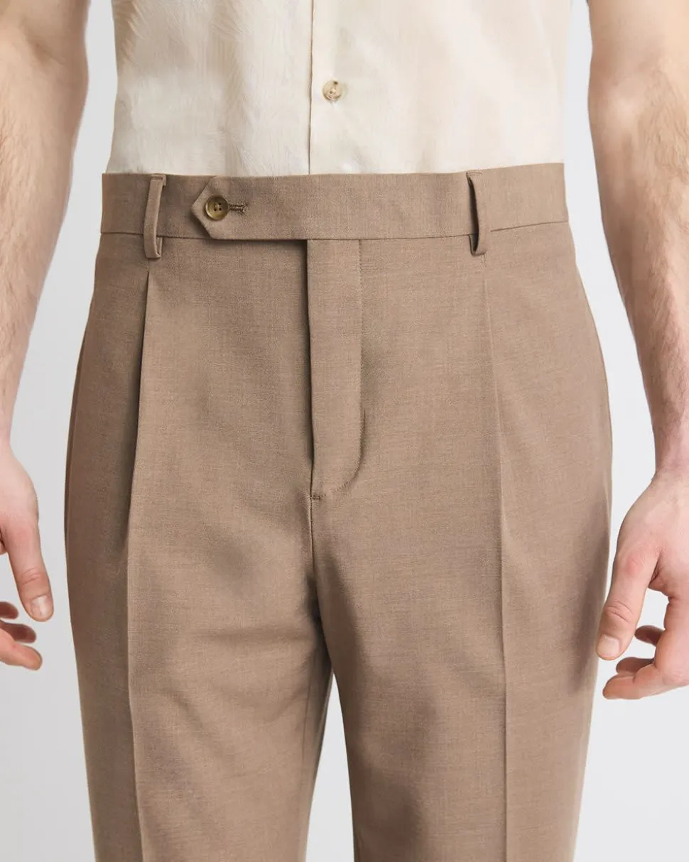 Relaxed-Fit Rose Taupe Suit Pant