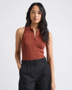 Ribbed Polo Tank