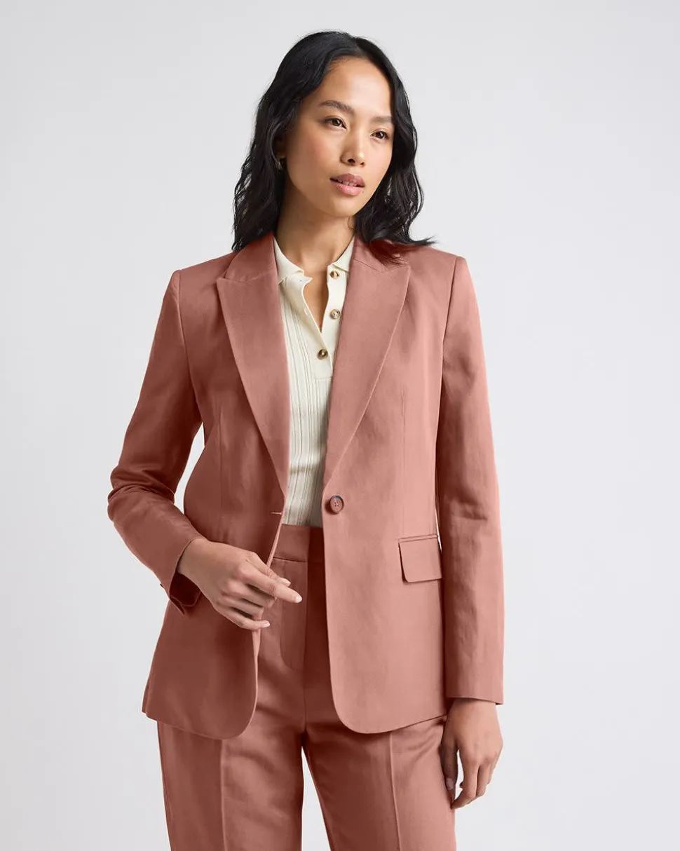 Russet One-Button Blazer