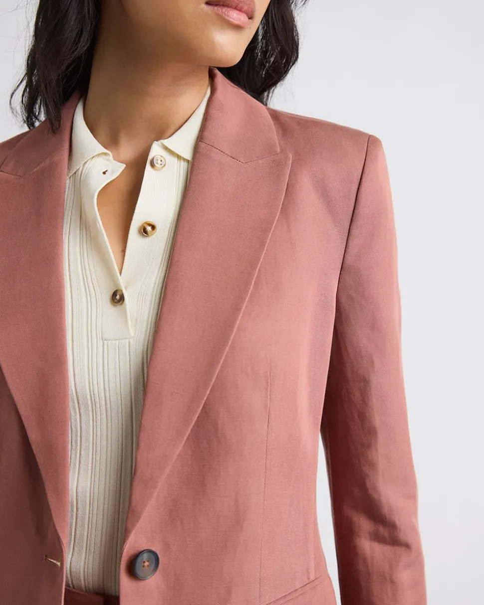 Russet One-Button Blazer
