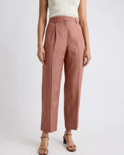 Russet Tapered-Leg High-Rise Pant
