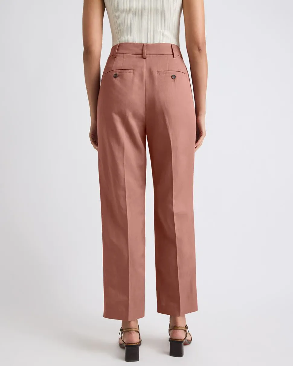 Russet Tapered-Leg High-Rise Pant