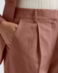 Russet Tapered-Leg High-Rise Pant