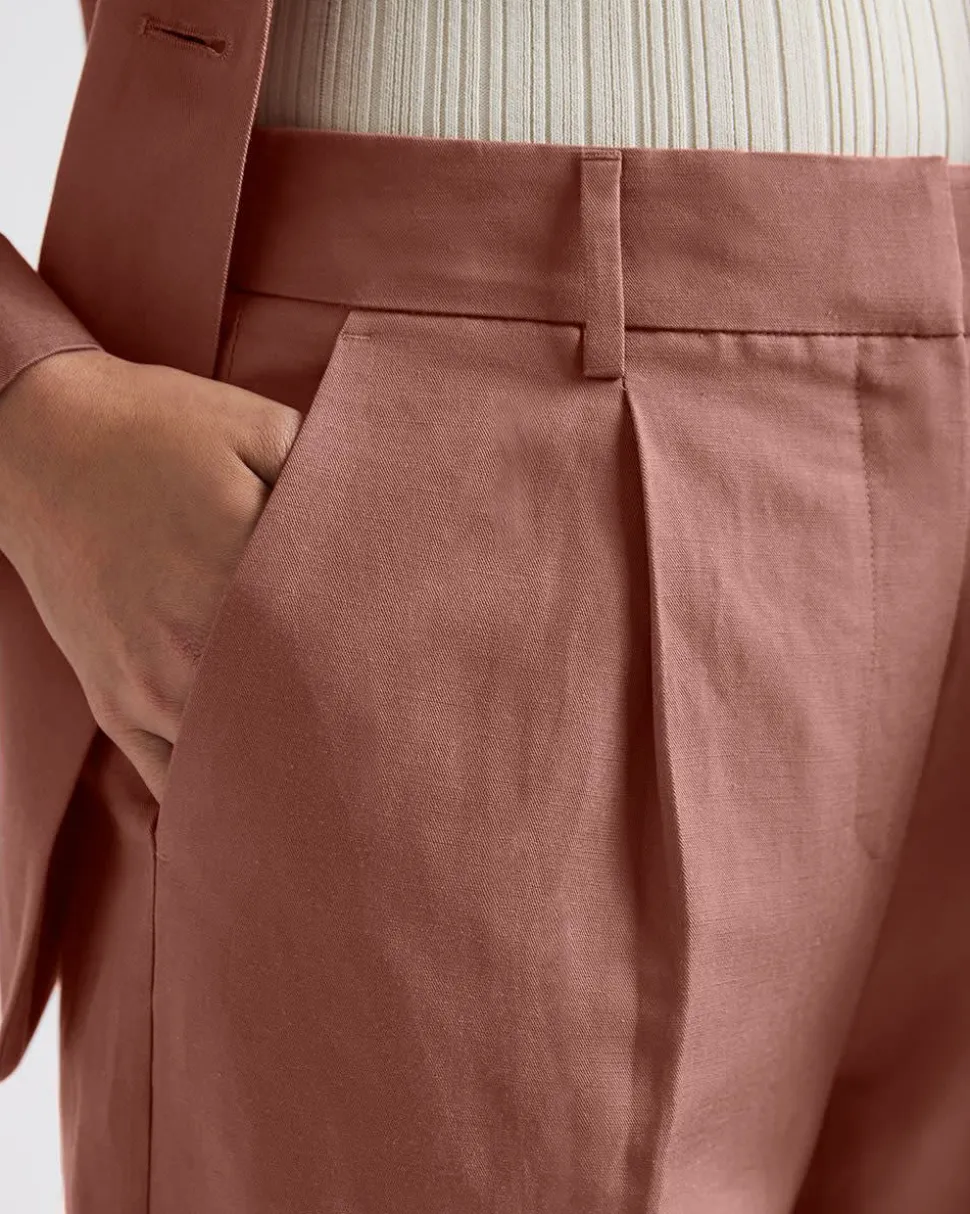 Russet Tapered-Leg High-Rise Pant