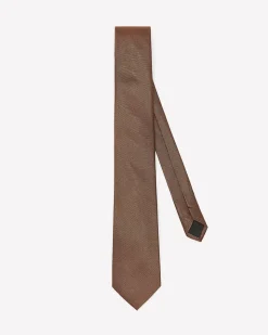 Rust Textured Regular Tie
