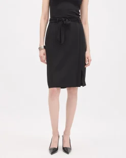 Satin Pencil Skirt
