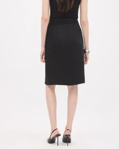Satin Pencil Skirt
