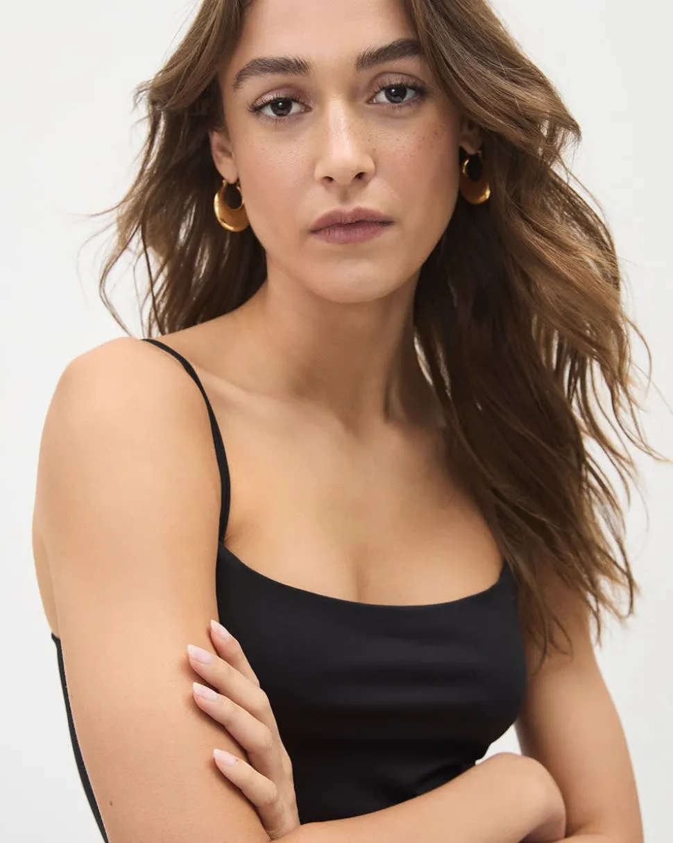 Scoop-Neck Cami with Spaghetti Straps