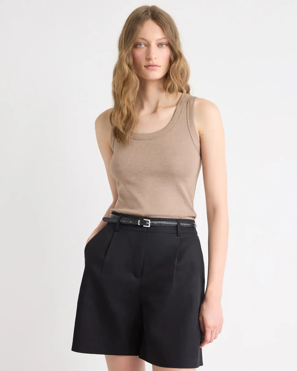 Scoop-Neck Cami with Wide Straps