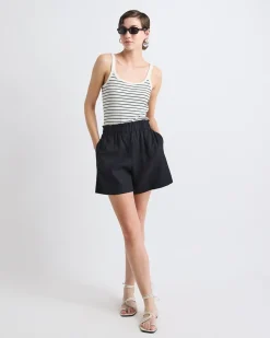Scoop-Neck Ribbed Cami with Spaghetti Straps