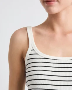 Scoop-Neck Ribbed Cami with Spaghetti Straps