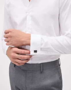 Shiny Gunmetal Cuff Links