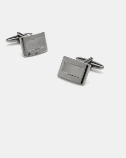Shiny Gunmetal Cuff Links