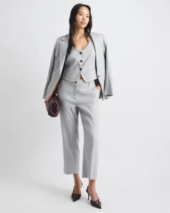 Short Grey-Linen Vest