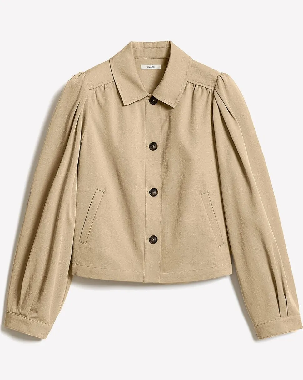 Short Jacket with Shirt Collar