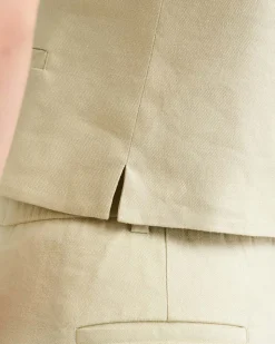 Short Linen-Blend Vest