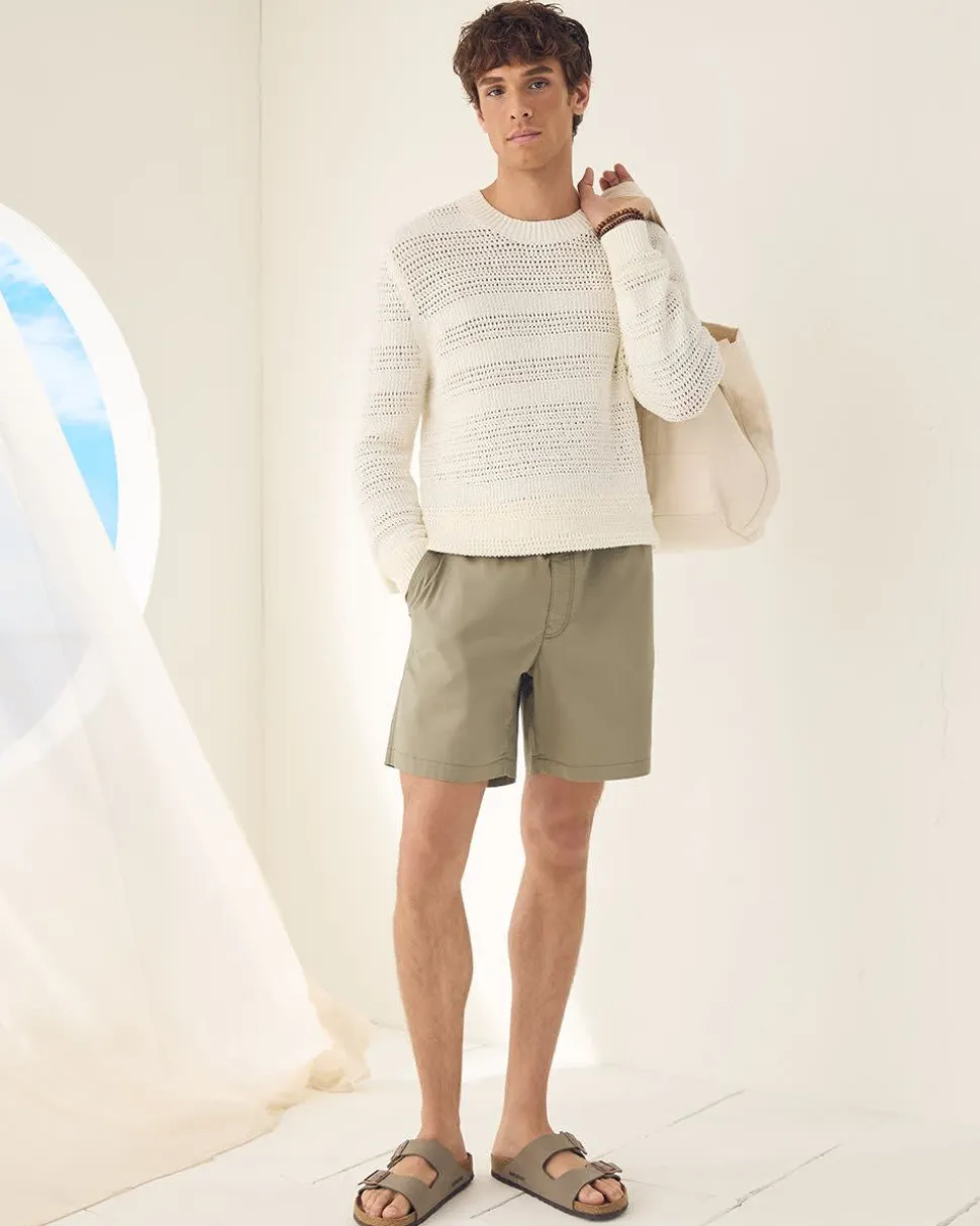 Short with Elastic Waistband and Drawstring
