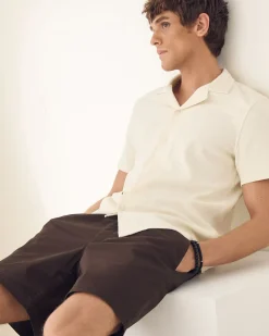 Short with Elastic Waistband and Drawstring