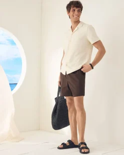 Short with Elastic Waistband and Drawstring