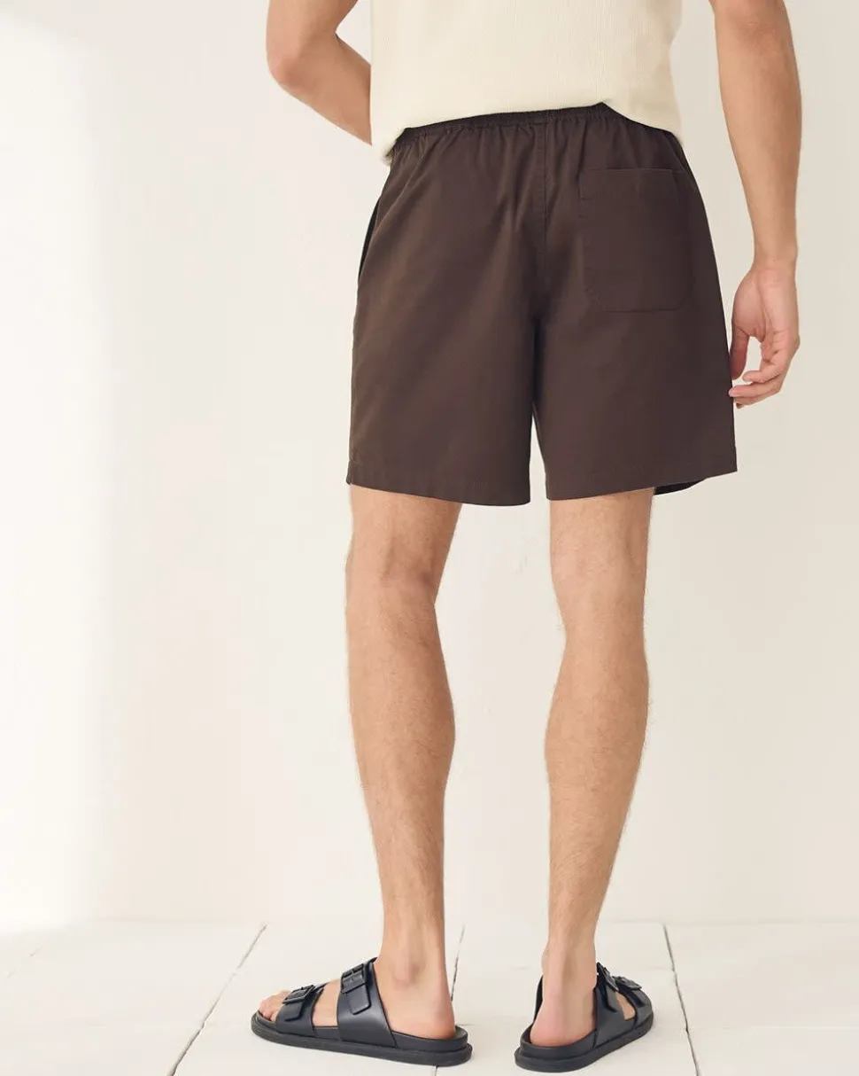 Short with Elastic Waistband and Drawstring