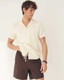 Short with Elastic Waistband and Drawstring
