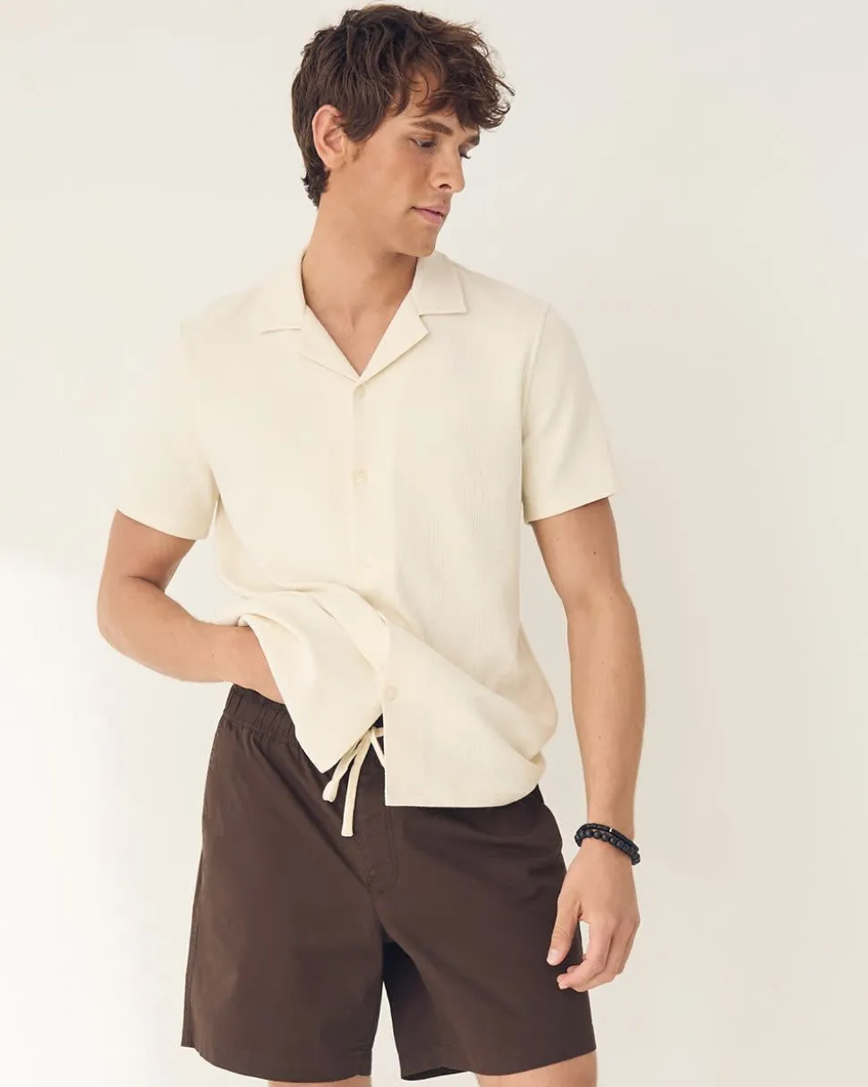 Short with Elastic Waistband and Drawstring