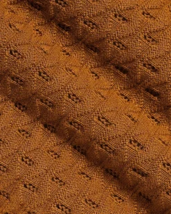 Short-Sleeve Buttoned-Down Textured Sweater with Shirt Collar