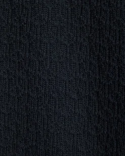 Short-Sleeve Buttoned-Down Textured Sweater with Shirt Collar