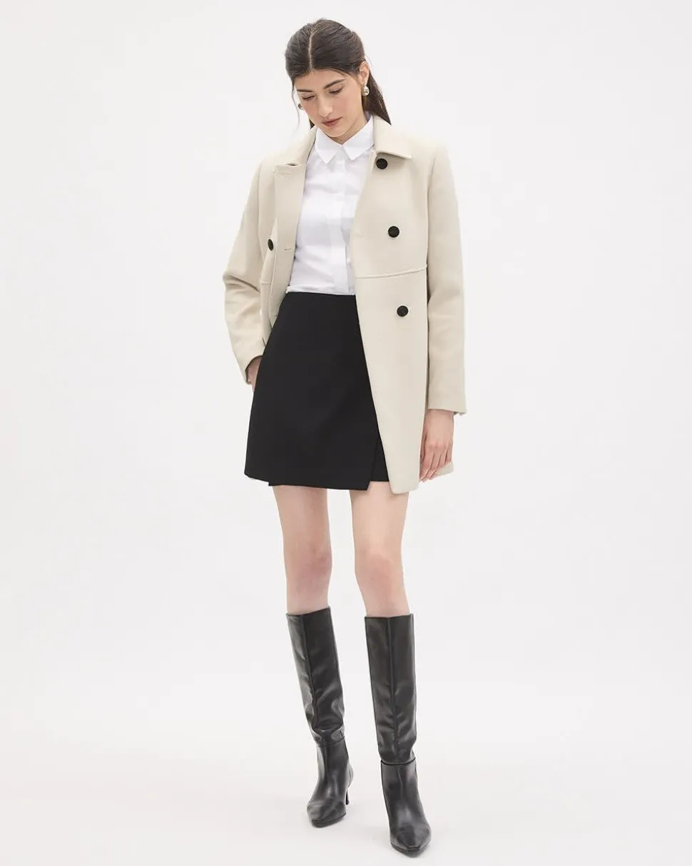 Short-Sleeve Buttoned-Down Poplin Blouse