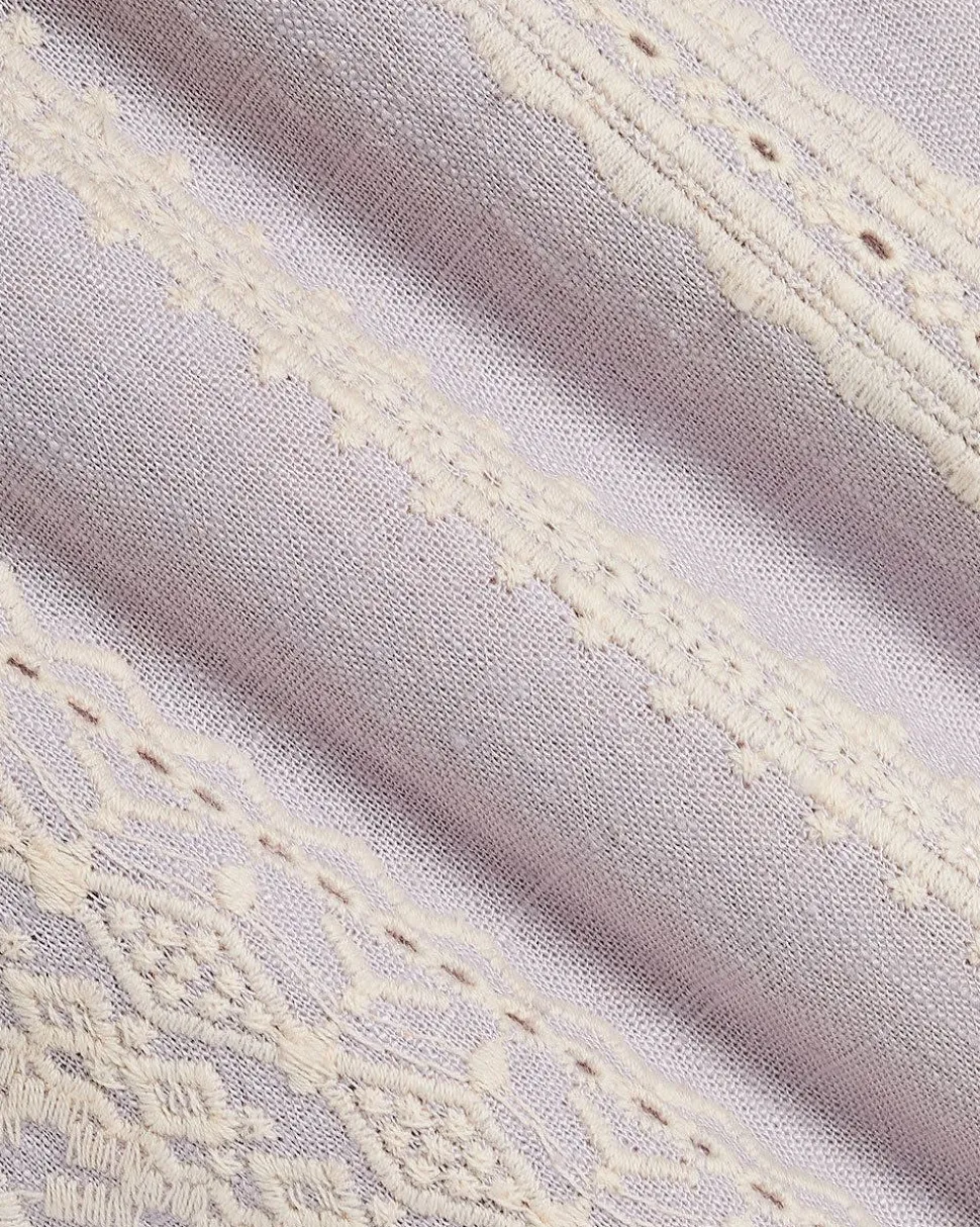 Short-Sleeve Camp-Collar Shirt with Embroidered Details