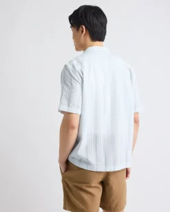 Short-Sleeve Camp-Collar Textured Shirt