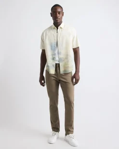 Short-Sleeve Cotton Shirt with Print