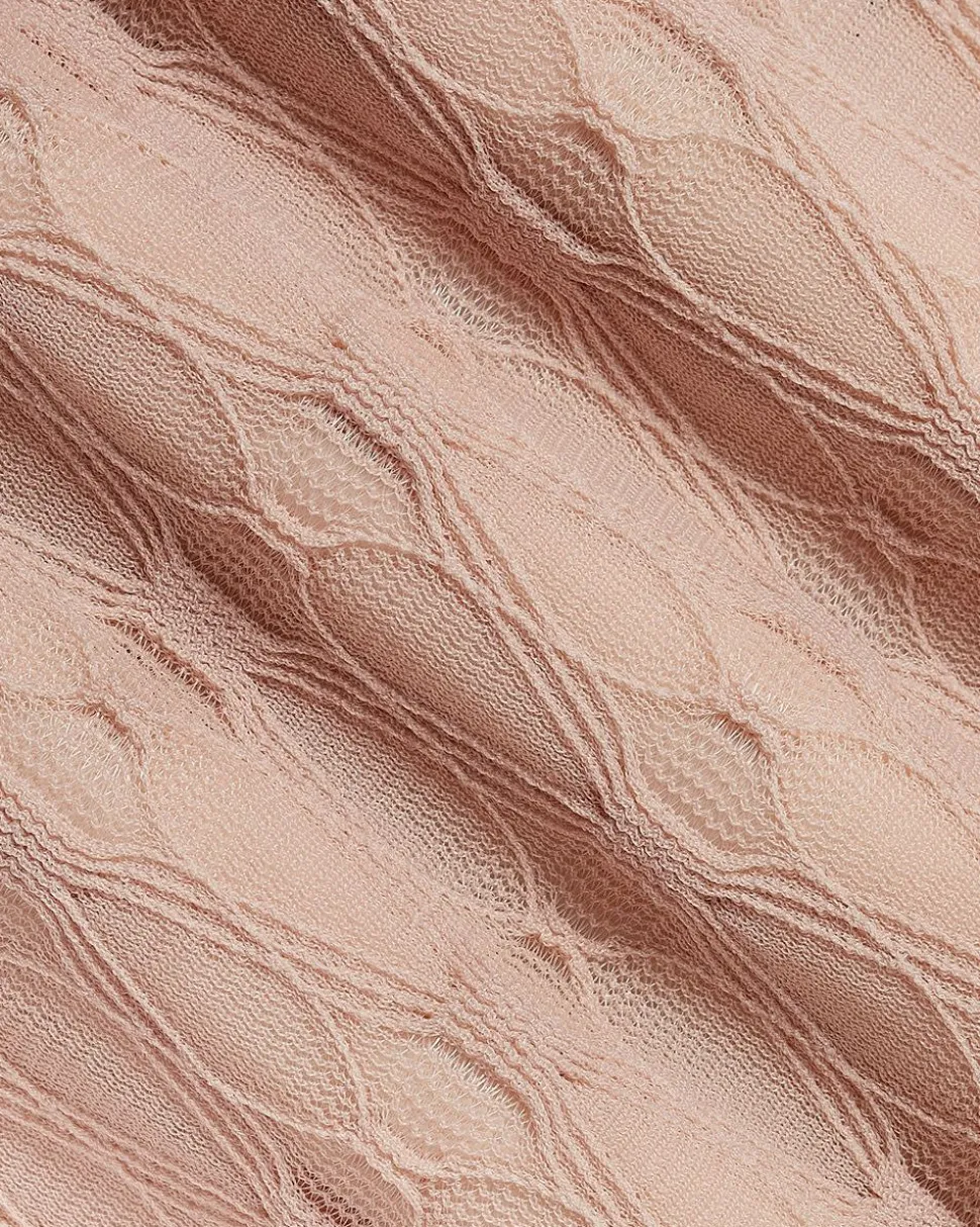 Short-Sleeve Crew-Neck Lace Top
