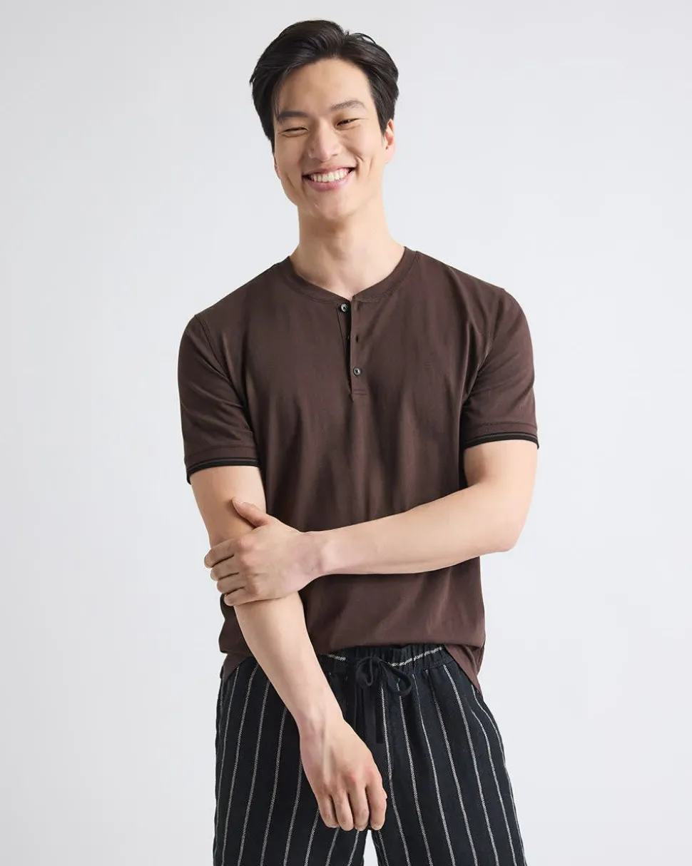 Short-Sleeve Henley T-Shirt