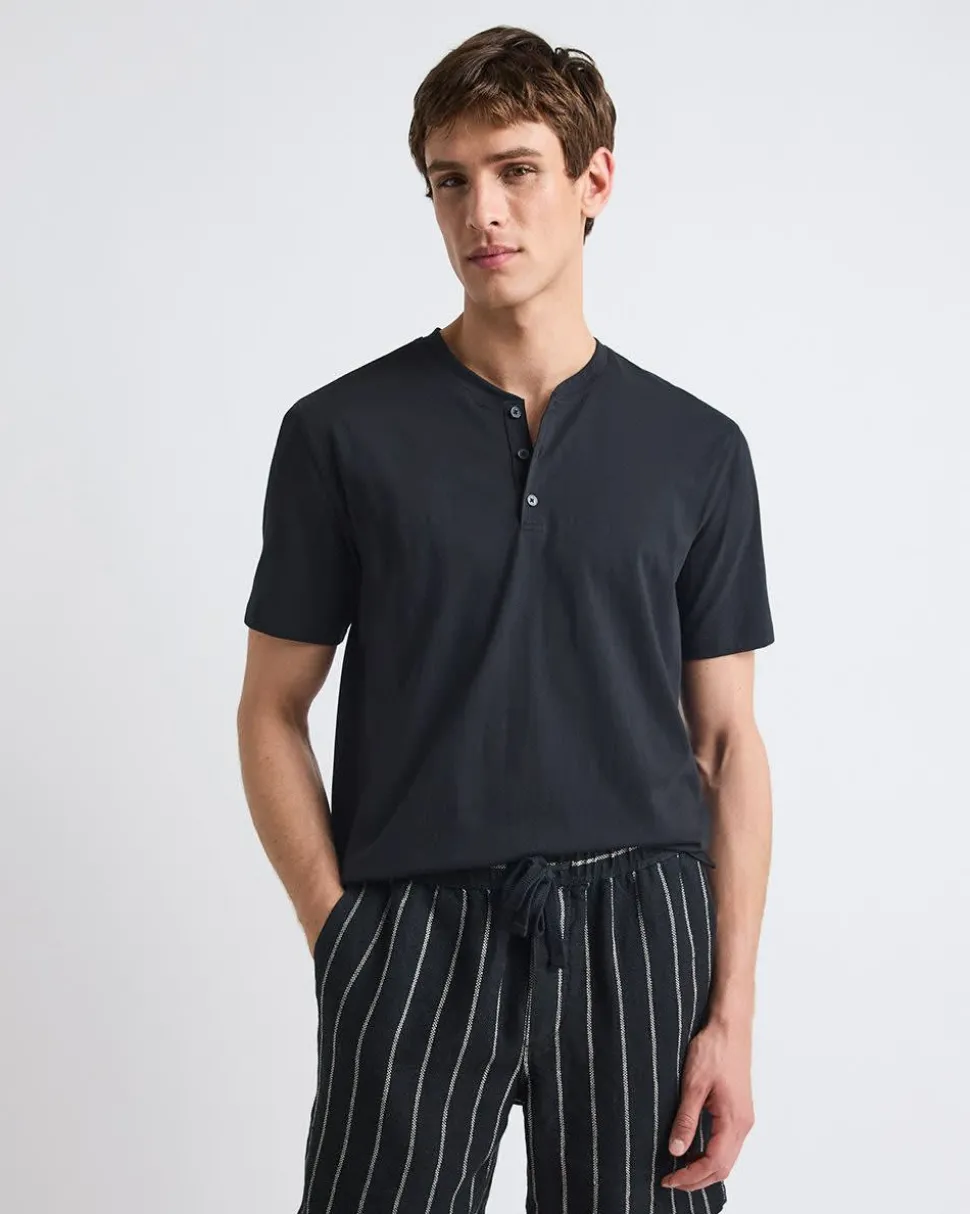 Short-Sleeve Henley T-Shirt