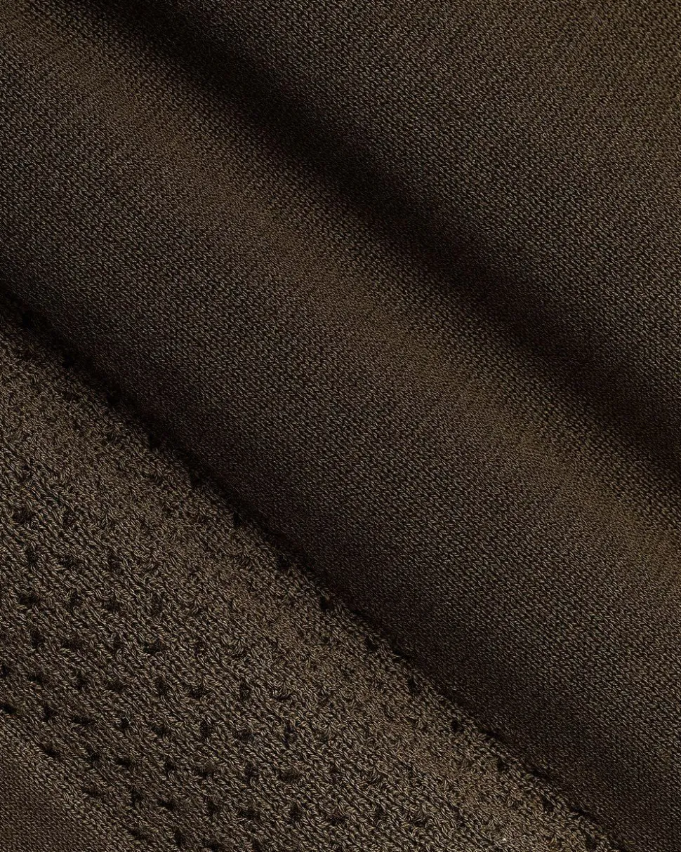 Short-Sleeve Johnny Sweater with Vertical Stripes