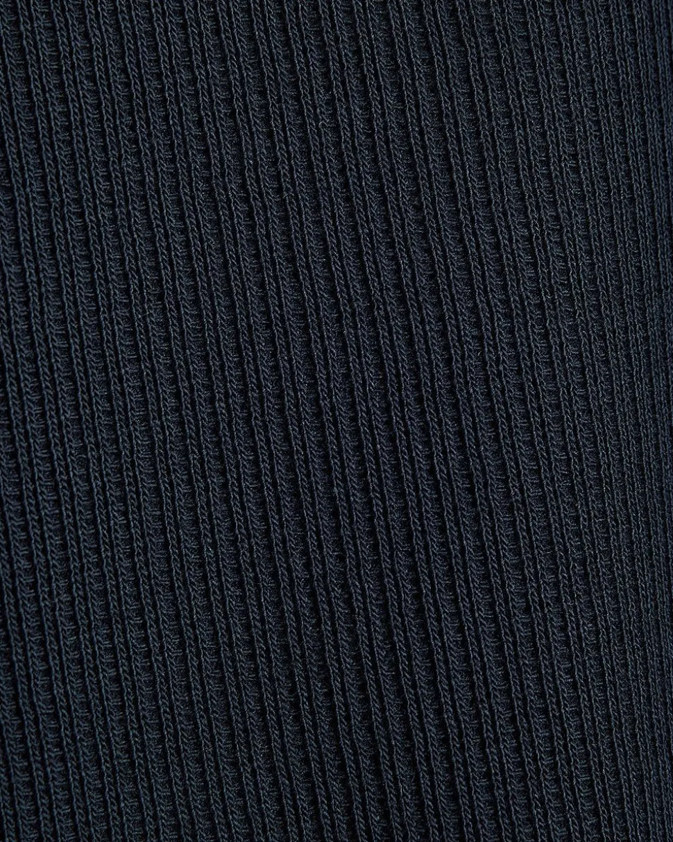 Short-Sleeve Ribbed Half-Zip Polo