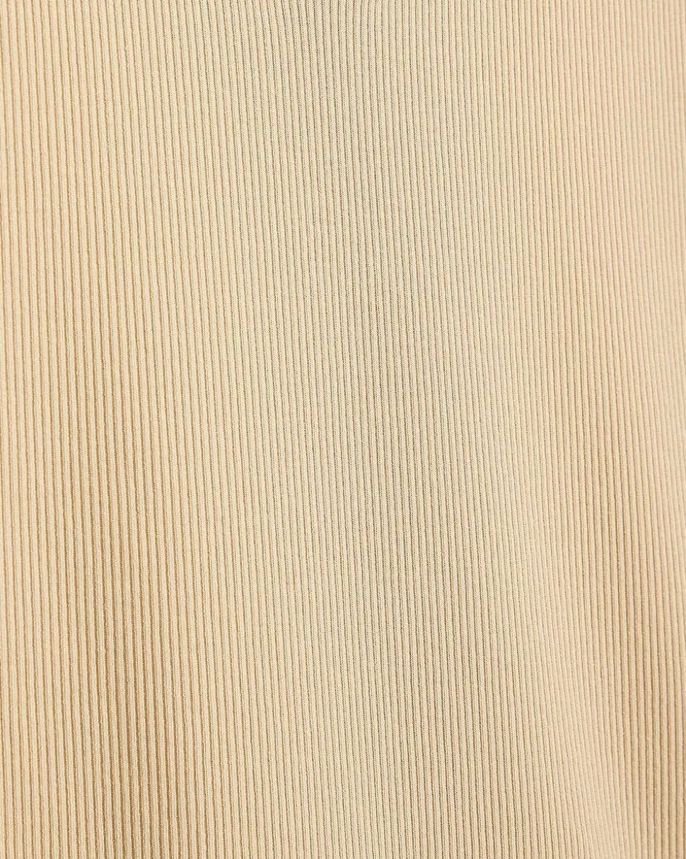 Short-Sleeve Ribbed Henley Top