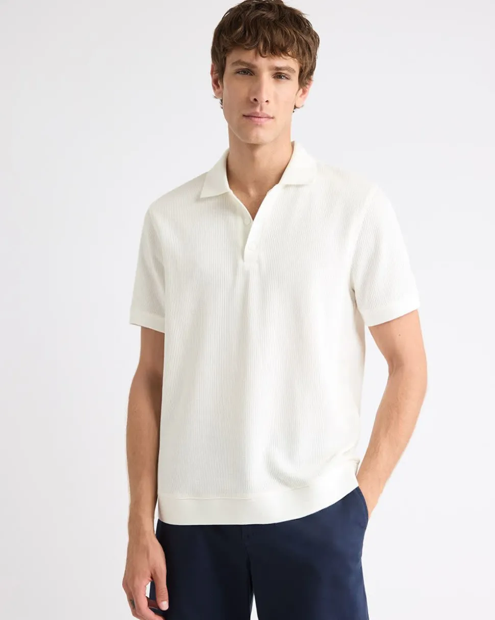 Short-Sleeve Ribbed Polo