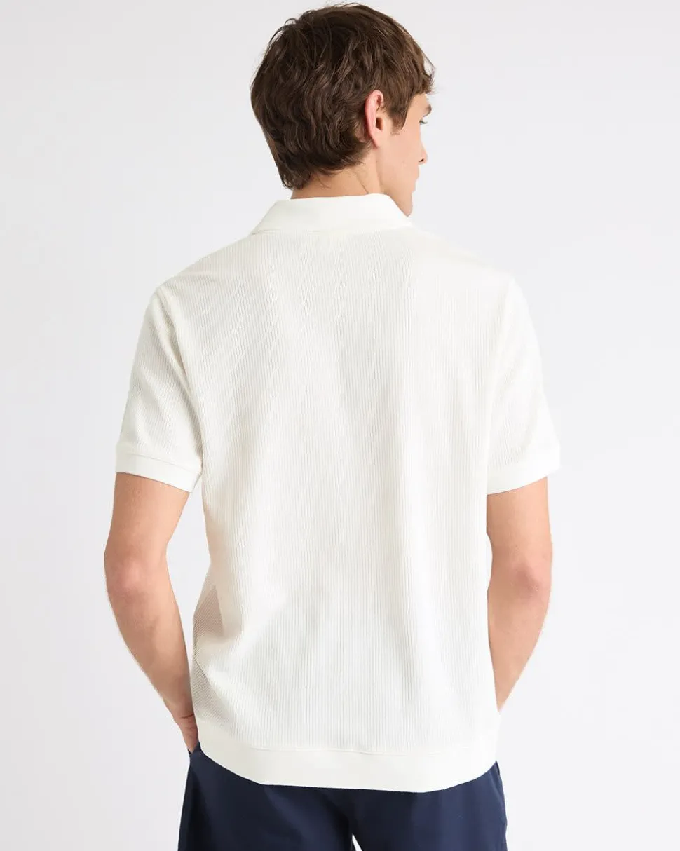 Short-Sleeve Ribbed Polo