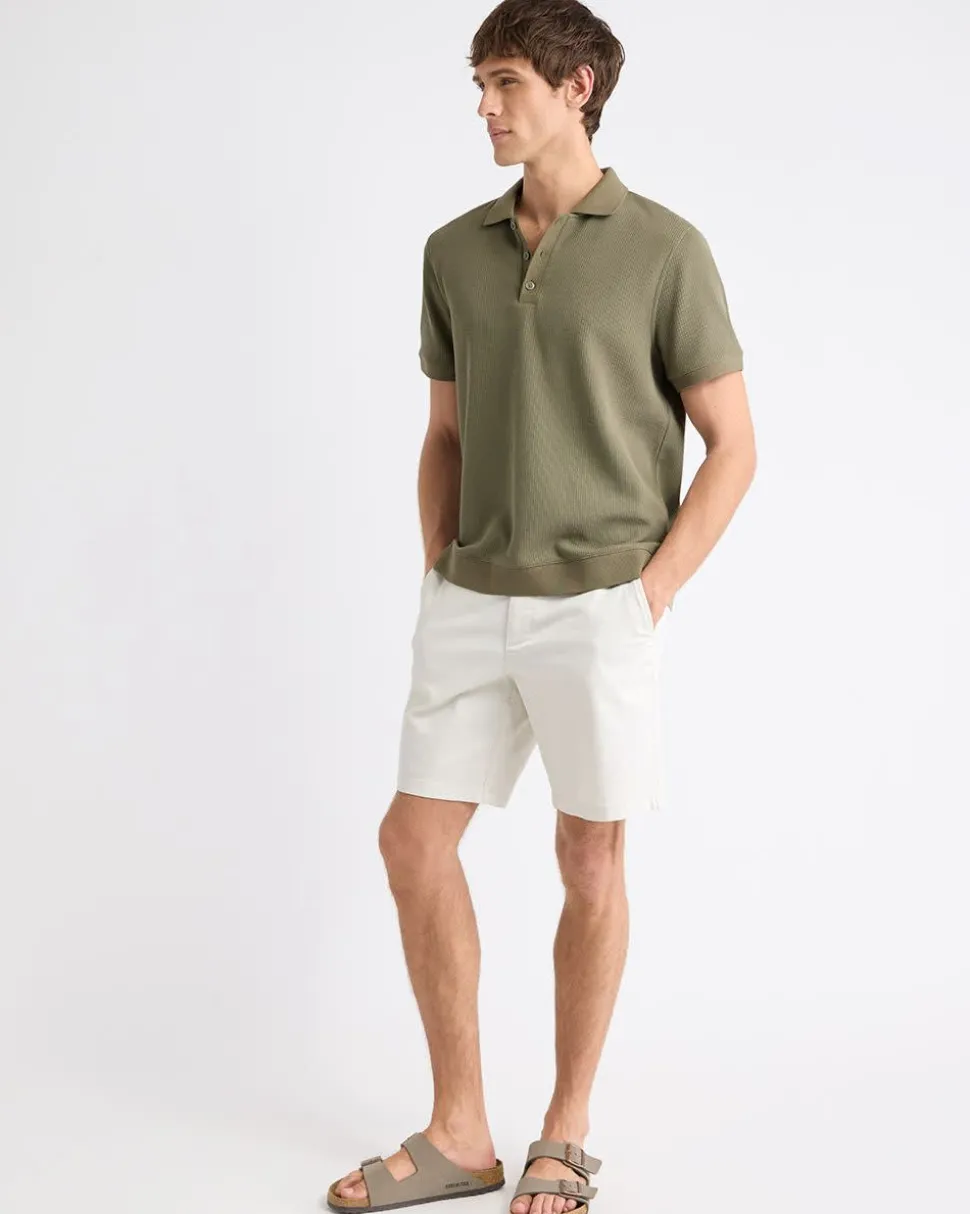 Short-Sleeve Ribbed Polo