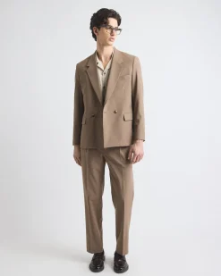 Short-Sleeve Shirt with Camp Collar with Tonal Pattern