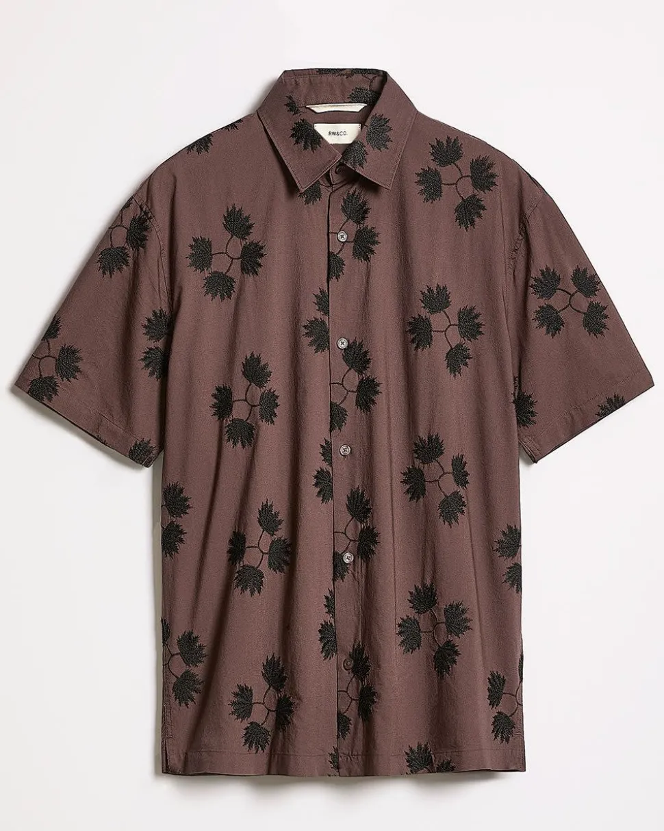 Short-Sleeve Shirt with Embroidered Details
