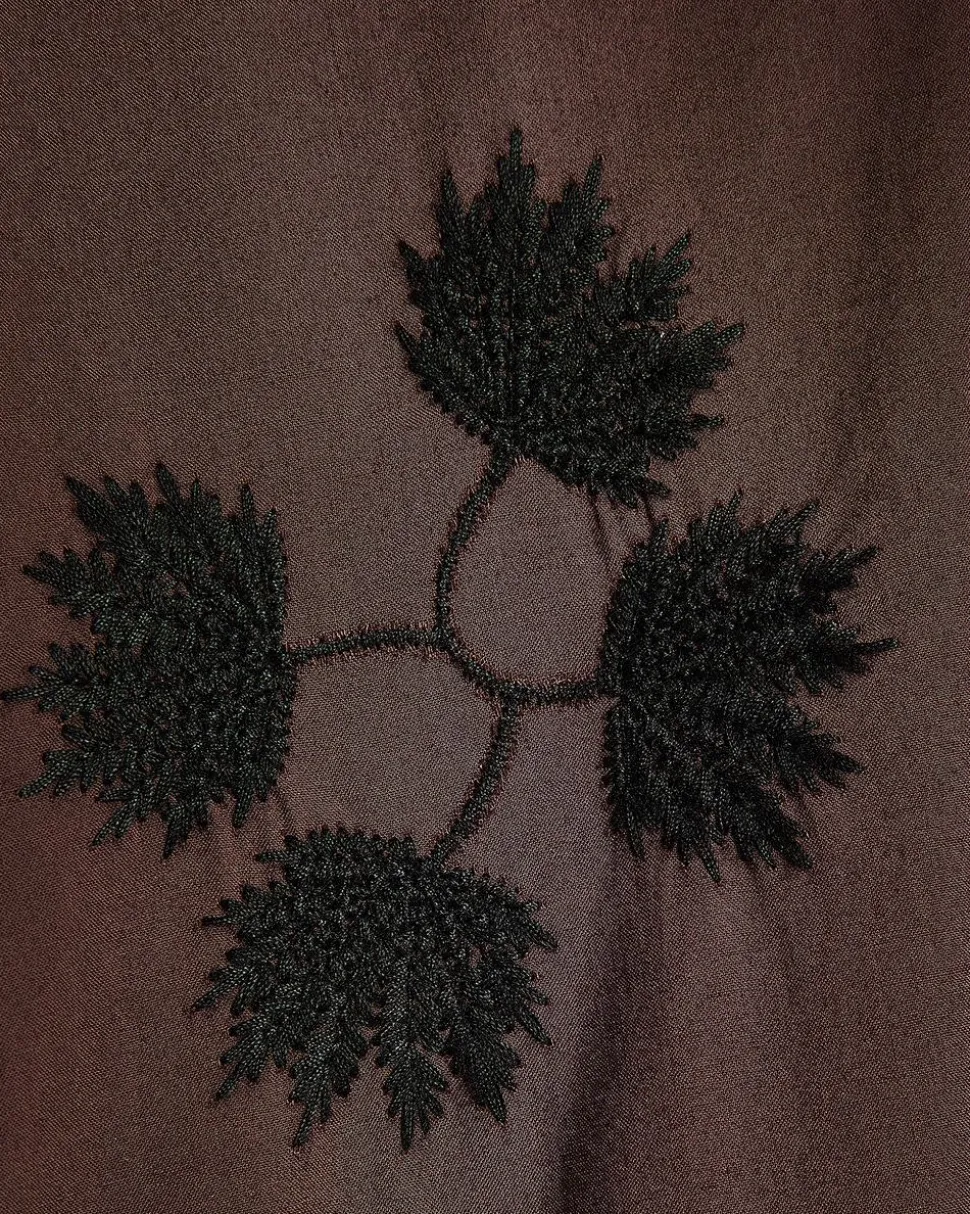 Short-Sleeve Shirt with Embroidered Details