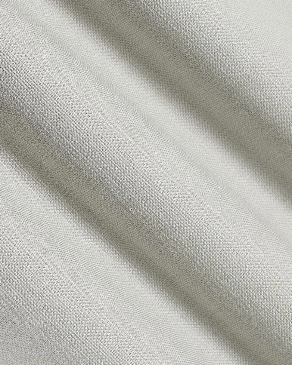 Short-Sleeve Slim-Fit Knit-Like Dress Shirt