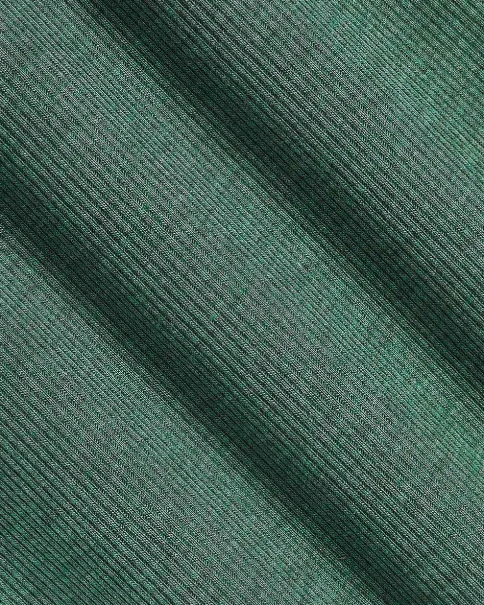 Short-Sleeve Square-Neck Ribbed Top