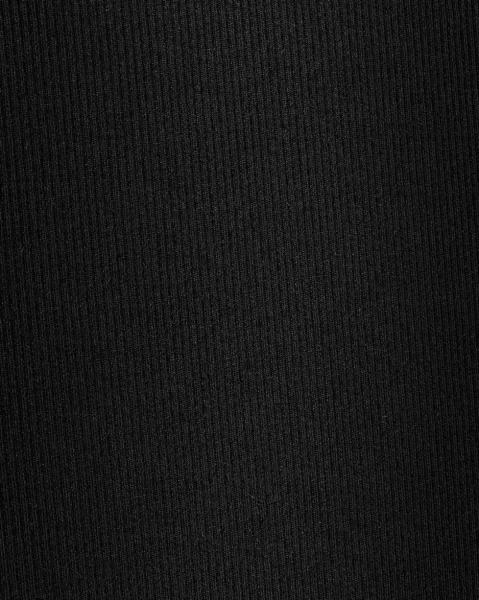 Short-Sleeve Square-Neck Ribbed Top