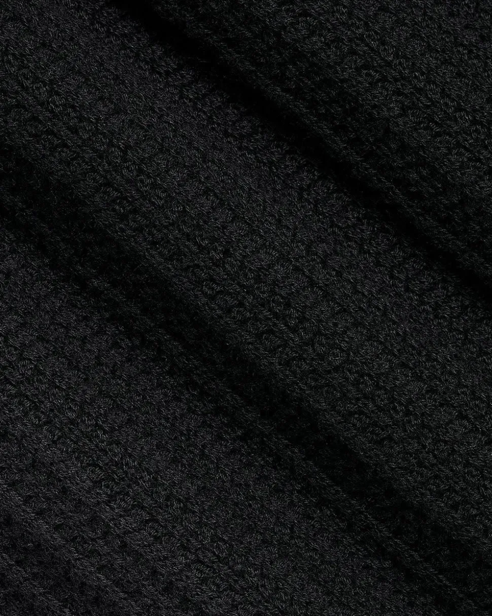 Short-Sleeve Textured Polo Sweater