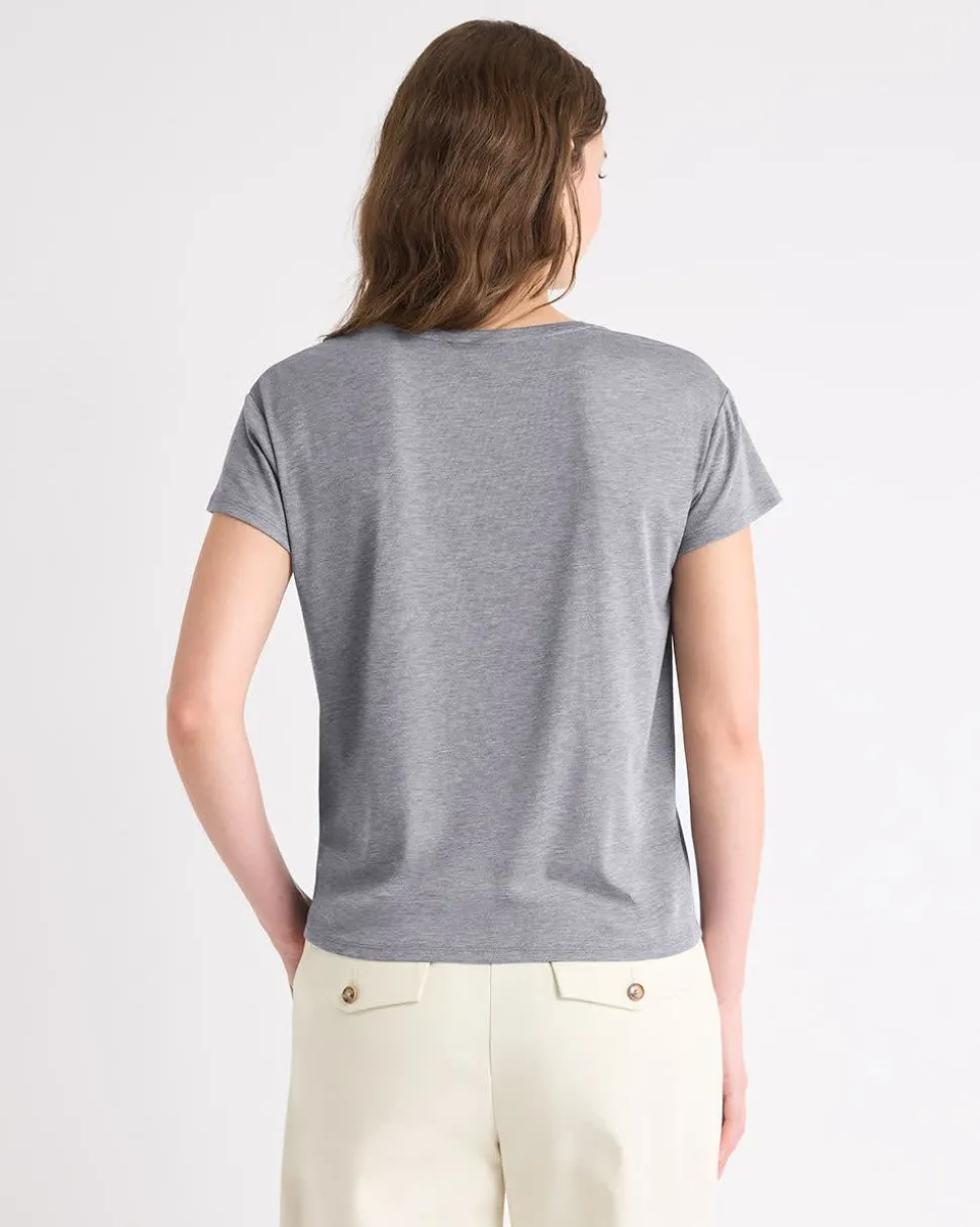 Silk-Blend Boxy Knit Top