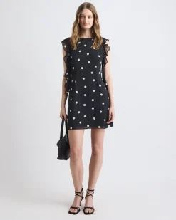 Sleeveless A-Line Cocktail Dress with Ruffles